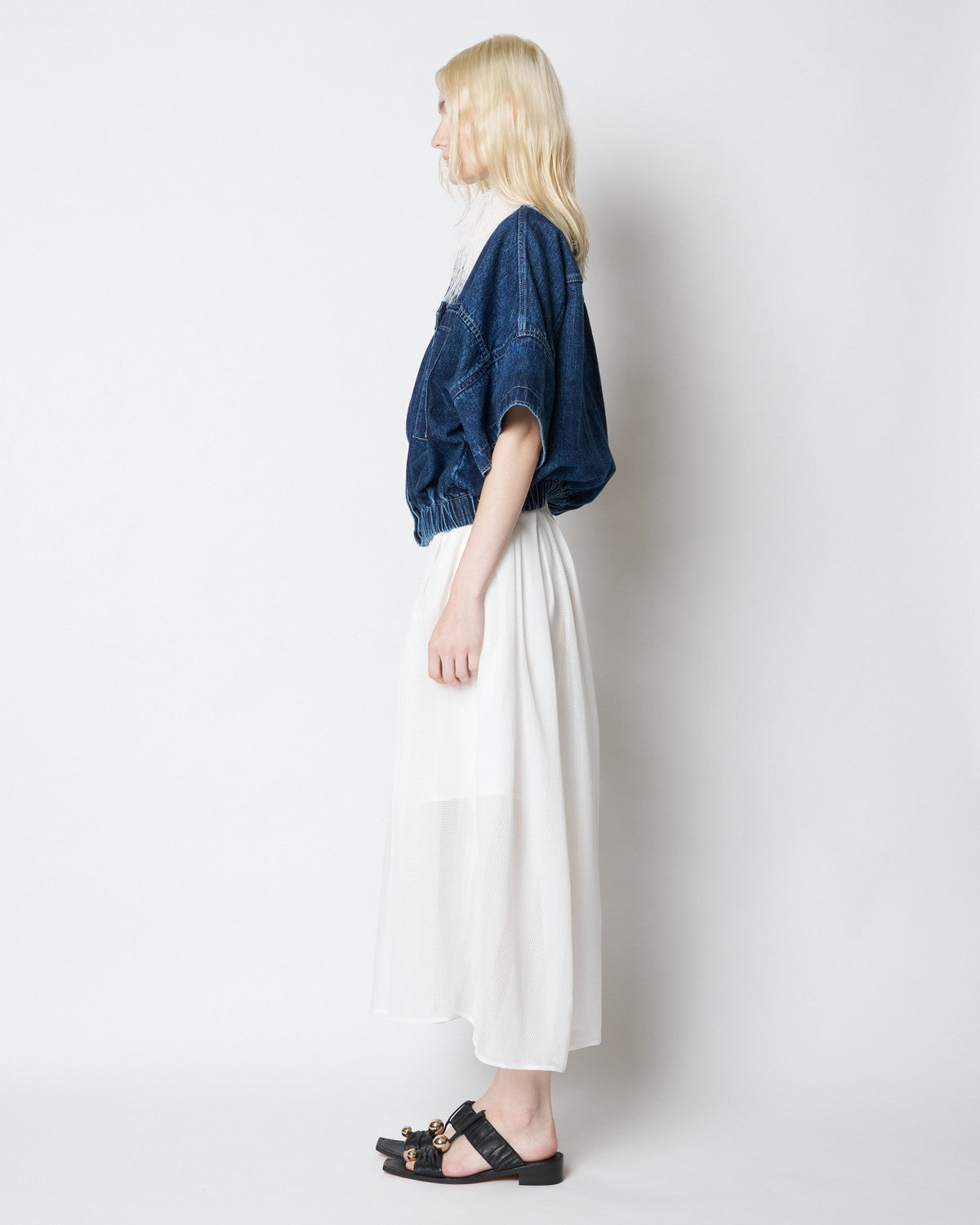 【PRE ORDER】PAZ - FRINGE COLLAR ELASTIC WAIST JACKET