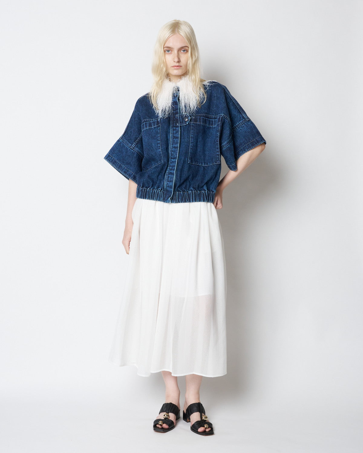 【PRE ORDER】PAZ - FRINGE COLLAR ELASTIC WAIST JACKET
