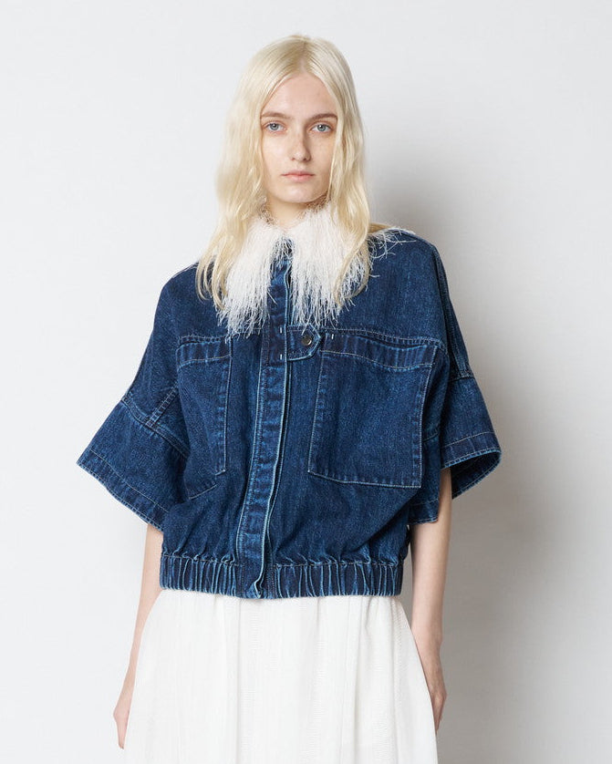 【PRE ORDER】PAZ - FRINGE COLLAR ELASTIC WAIST JACKET