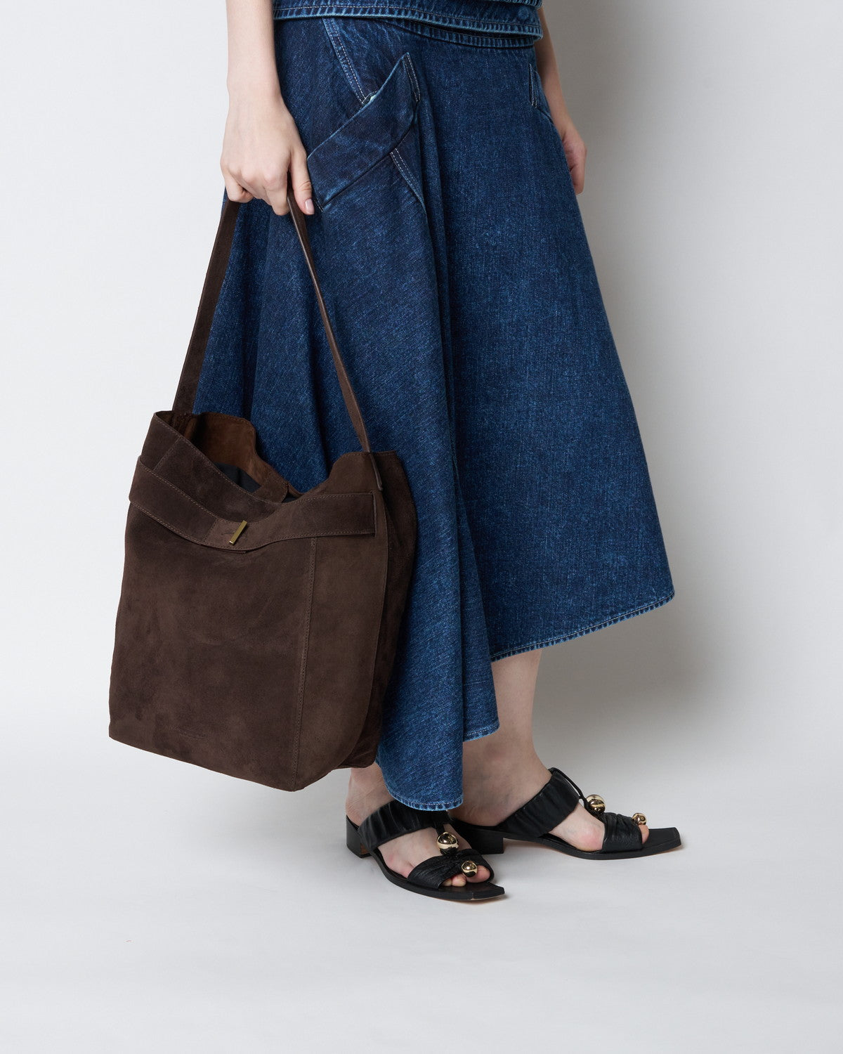 【PRE ORDER】PORTOFINO - SUEDE BELTED TOTE BAG