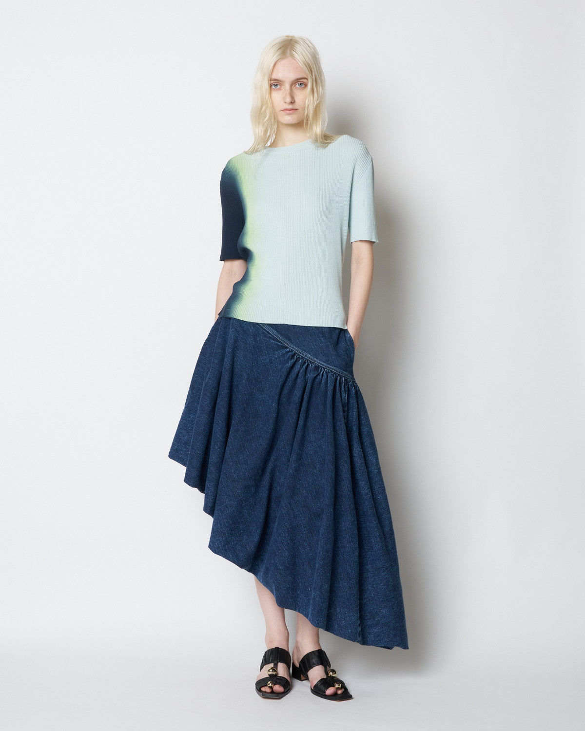 【PRE ORDER】POPPY - CREW NECK GRADATION KNIT TOP