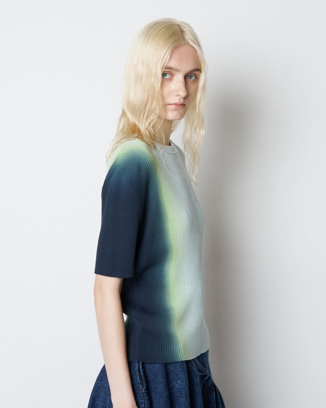 【PRE ORDER】POPPY - CREW NECK GRADATION KNIT TOP