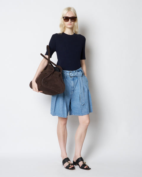 PIADA -SUEDE LEATHER BELTED BOSTON