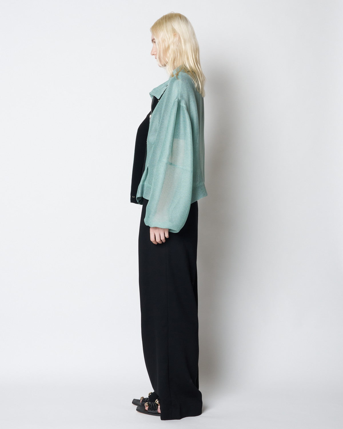 【PRE ORDER】PAMELA - STAND COLLAR MESH JACKET