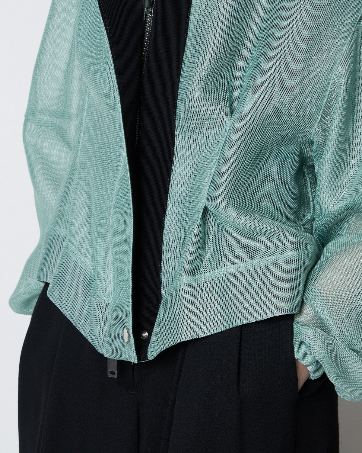 【PRE ORDER】PAMELA - STAND COLLAR MESH JACKET