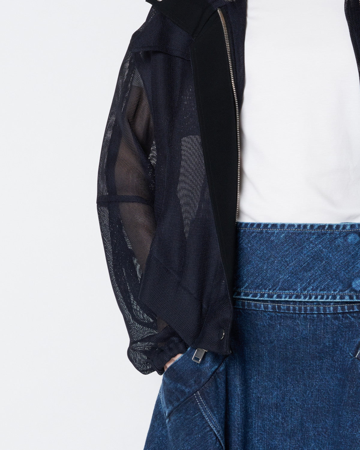 【PRE ORDER】PAMELA - STAND COLLAR MESH JACKET