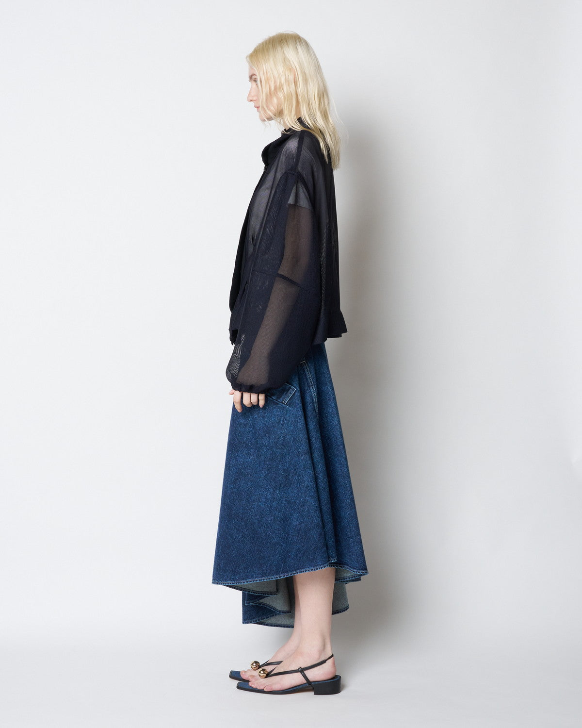 【PRE ORDER】PAMELA - STAND COLLAR MESH JACKET