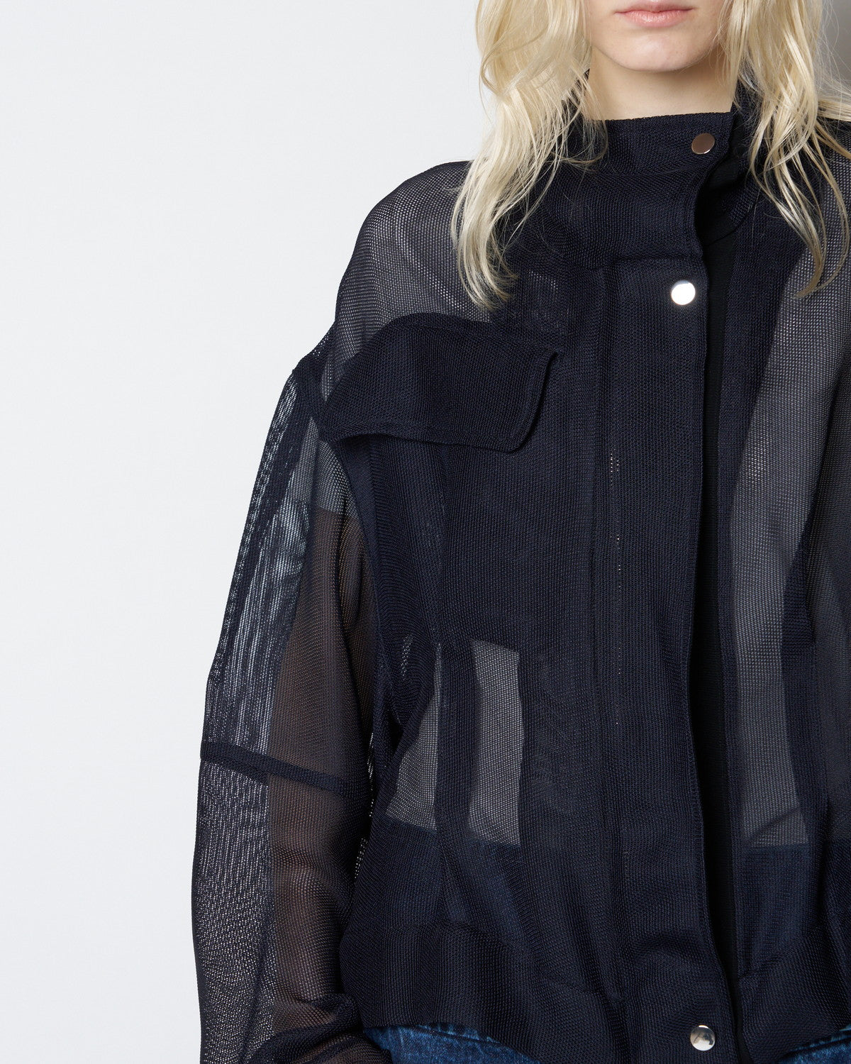 【PRE ORDER】PAMELA - STAND COLLAR MESH JACKET