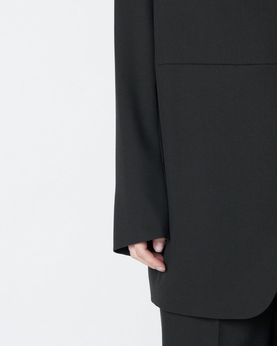 【PRE ORDER】HARU - COLLARLESS WOOL TAILORED BLAZER